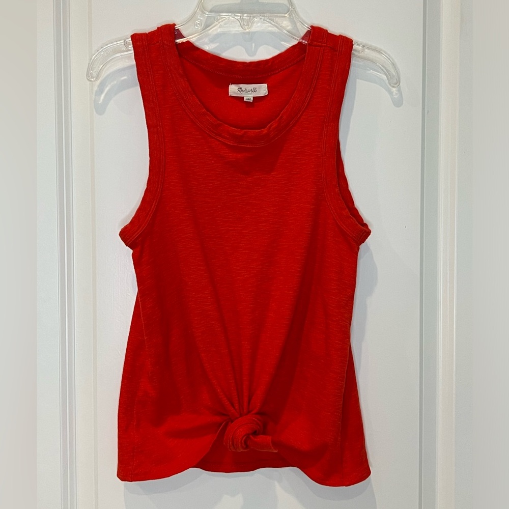 Madewell - Women’s Red Tank Top with Tie in Front- Size XS